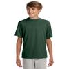 A4 Youth Cooling Performance Crew Neck Interlock T-Shirt, Forest, Large view 1