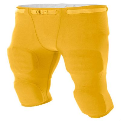A4 Men's Flyless Football Pant, Gold, XX-Large