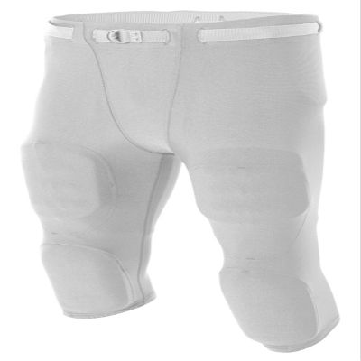 A4 Men's Flyless Football Pant, Silver, Medium