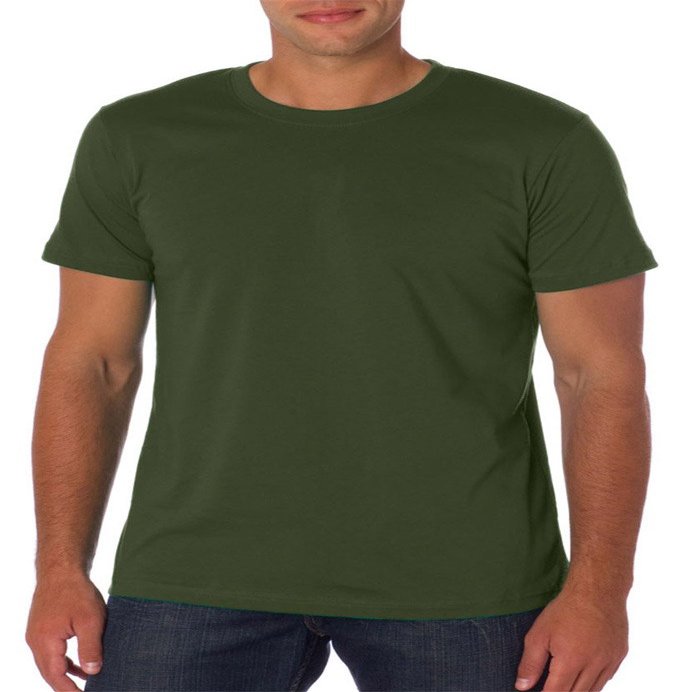 Bella+Canvas Unisex Shoulder Taping Jersey T-Shirt, Olive, Large