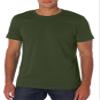 Bella+Canvas Unisex Shoulder Taping Jersey T-Shirt, Olive, Large view 1