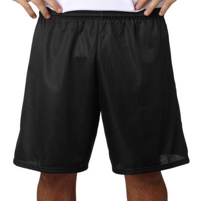 A4 Adult Moisture Wicking Tricot Performance Mesh Short, Blk, XX-Large