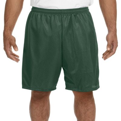 A4 Adult Moisture Wicking Tricot Performance Mesh Short, Forest, Medium