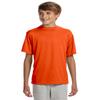 A4 Youth Cooling Performance Crew Neck Interlock T-Shirt, Athletic Orange, M