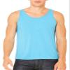 Canvas Bella Comfort Scoop-Neck Jersey Tank Top, Aqua Triblend, Large view 1