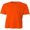 A4 Youth Cooling Performance Crew Neck Interlock T-Shirt, Sfty Orange, Medium view 2