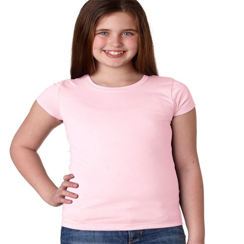 Next Level The Princess Rib Knit Combed Jersey T-Shirt, Light Pink, Small