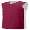 A4 Adult Reversible Moisture Management Muscle, Cardinal/Wht, X-Large view 1