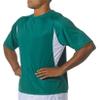A4 Adult Color Block Performance Interlock T-Shirt, Forest/Wht, XX-Large view 1