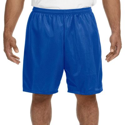 A4 Adult Moisture Wicking Tricot Performance Mesh Short, Royal, XXX-Large