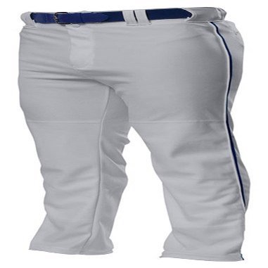 A4 Big Boys' Contrast Open Bottom Baggy Cut Baseball Pant, Grey/Nvy, X-Small