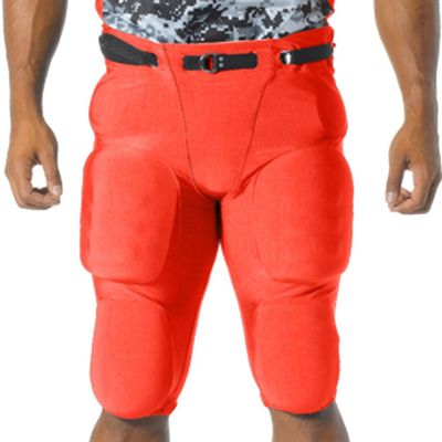 A4 Men's Flyless Football Pant, Scarlet Red, Medium