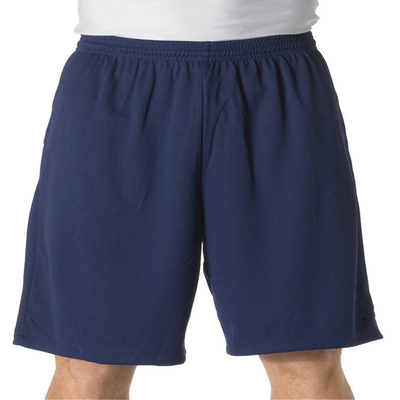 A4 Adult 9" Moisture Management Elastic Waist Pocket Short, NVY, XX-Large