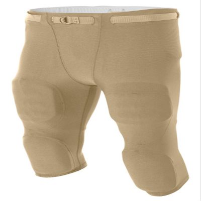 A4 Men's Flyless Football Pant, Vegas Gold, XXX-Large