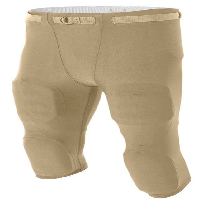 A4 Men's Flyless Football Pant, Vegas Gold, XXX-Large