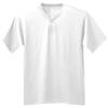 A4 Youth 2-Button Performance Interlock Moisture Henley Shirt, Wht, X-Large view 1