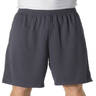 A4 Adult 9" Moisture Management Elastic Waist Pocket Short, Graphite, Large
