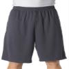 A4 Adult 9" Moisture Management Elastic Waist Pocket Short, Graphite, Large view 1