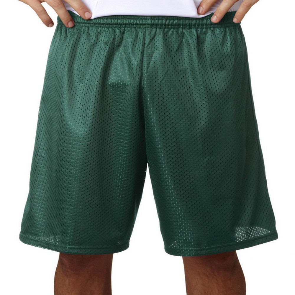 A4 Adult Moisture Wicking Tricot Performance Mesh Short, Forest, XXX-Large
