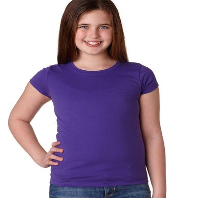 Next Level The Princess Rib Knit Combed Jersey T-Shirt, Purple Rush, X-Small