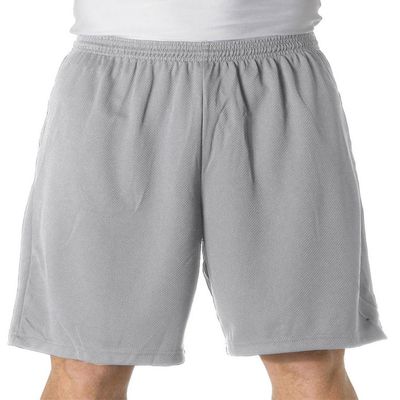 A4 Adult 9" Moisture Management Elastic Waist Pocket Short, Silver, XXX-Large