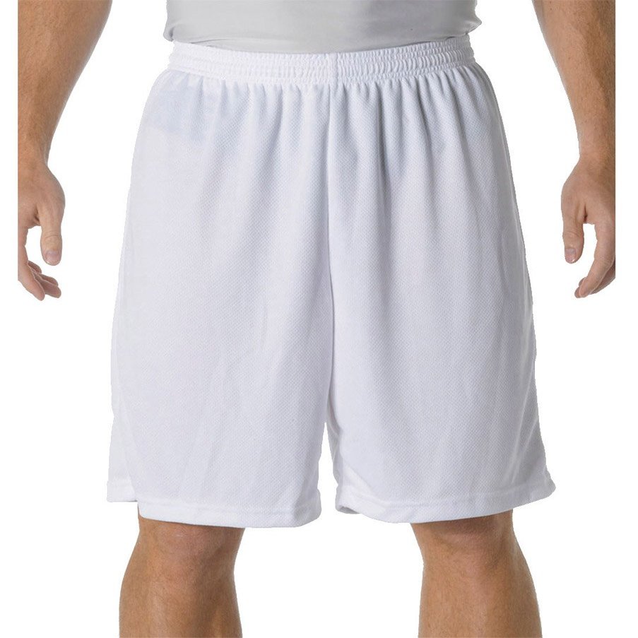 A4 Youth 7" Cooling Performance Power Mesh Practice Short, Wht, Medium