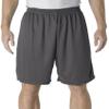 A4 Youth 7" Cooling Performance Power Mesh Practice Short, Graphite, Large view 1