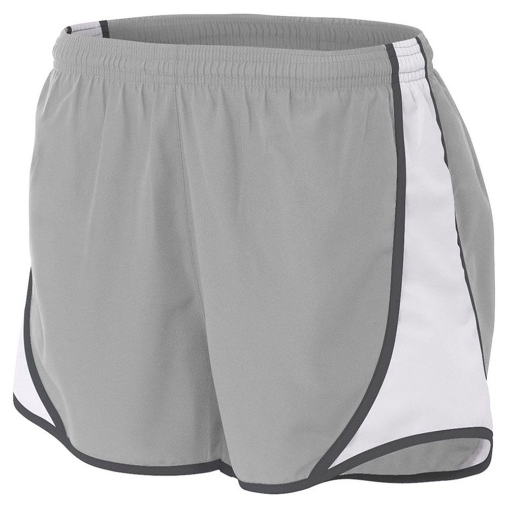 A4 Ladies' 3" Speed Shorts, Silver/WHT/Graphite, X-Large