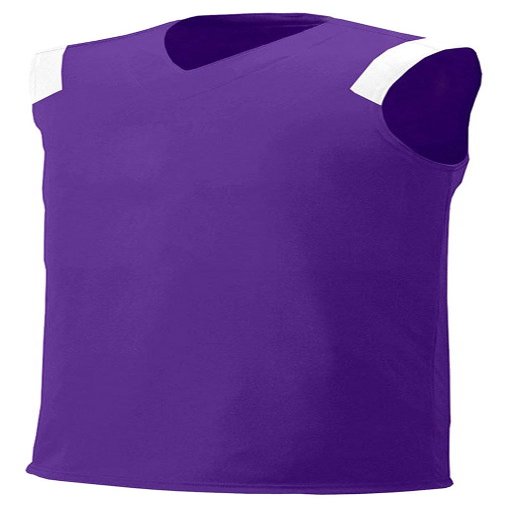 A4 Adult Cool Moisture Management Odor Muscle Shirt, Purple/WHT, XX-Large