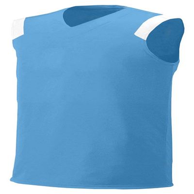 A4 Adult Cool Moisture Management Odor Muscle Shirt, Light Blue/Wht, Small