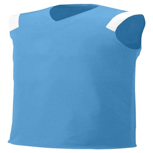 A4 Adult Cool Moisture Management Odor Muscle Shirt, Light Blue/Wht, Small