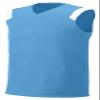 A4 Adult Cool Moisture Management Odor Muscle Shirt, Light Blue/Wht, Small view 1