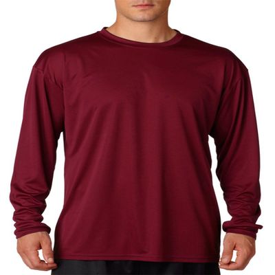 A4 Big Boys' Cooling Moisture Wicking Performance T-Shirt, Maroon, X-Large
