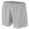A4 Men's Woven Lightweight 7" Inch Soccer Shorts, Large, Silver view 1