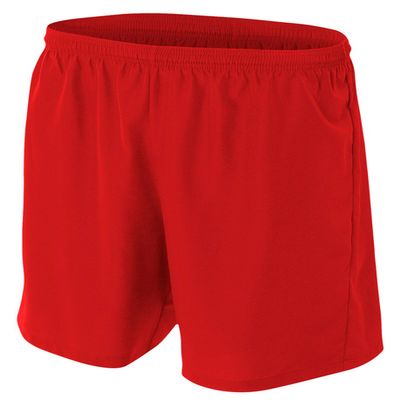 A4 Men's Woven Lightweight 7" Inch Soccer Shorts, Scarlet Red, Small