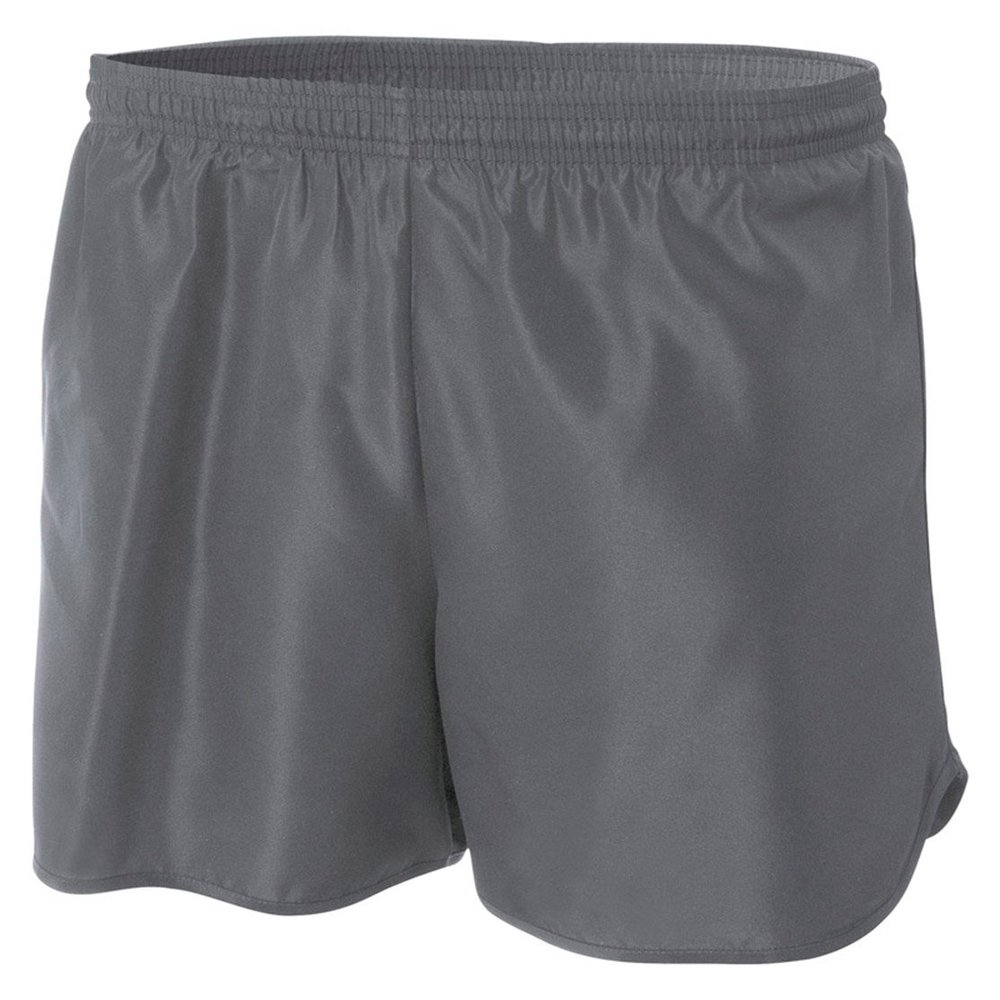 A4 Adult 4" Running Shorts, Graphite, Small