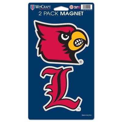 Wincraft NCAA University of Louisville WCR29055014 Magnets (2 Pack), 5" x 9"