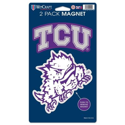 Wincraft NCAA Texas Christian University WCR98198014 Magnets (2 Pack), 5" x 9"