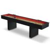 Hathaway Avenger 9 Ft Shuffleboard Table for Family Game Room  Poly-Coated Playfield, Built-in Scorer & Cabinet, Carpeted Gutters, 8 Pucks, Brush & Wax  Black Finish view 1