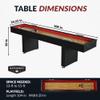 Hathaway Avenger 9 Ft Shuffleboard Table for Family Game Room  Poly-Coated Playfield, Built-in Scorer & Cabinet, Carpeted Gutters, 8 Pucks, Brush & Wax  Black Finish view 2
