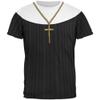 Old Glory Halloween Nun Habit Costume All Over Adult T-Shirt - Large White view 1