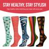 Women's Printed Mild Compression Wide Calf Knee High Stockings - Giraffe view 3