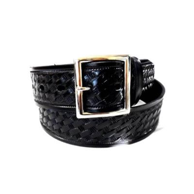 1.5-inch Basketweave Garrison Belt - Square Buckle - 044-44 inches