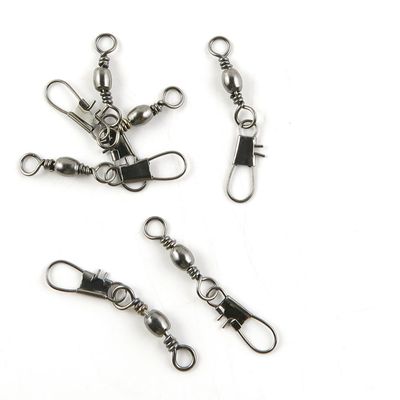 10 Pieces Fishing Swivel Tackle Fly Solid Clip Bulk Lots Wholesale Supplies P0258 Snap Rolling Test 22kg Cross Lock