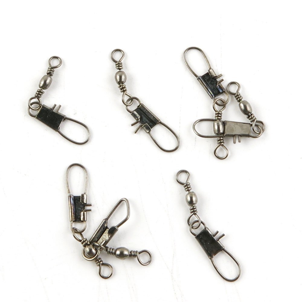 280 Pieces Fishing Swivel Tackle Fly Solid Clip Bulk Lots Wholesale Supplies E0072 Snap Rolling Test 10kg Cross Lock
