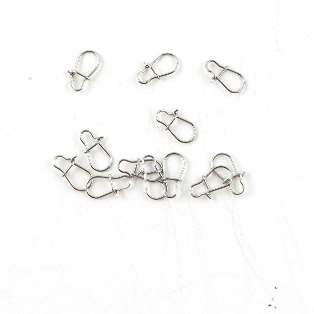 440 Pieces Fishing Swivel Tackle Fly Solid Clip Bulk Lots Wholesale Supplies B0935 Enhanced Snap Test 5Kg 10MM Cross Lock