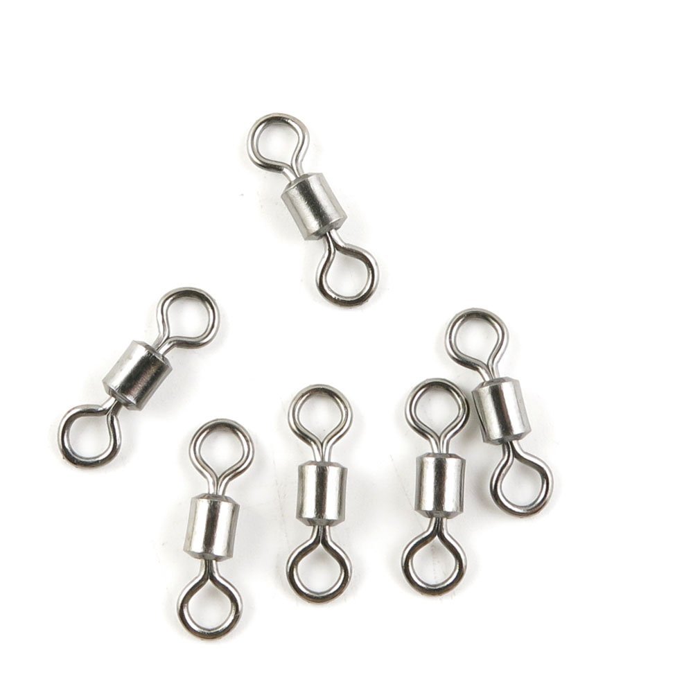 10 Pieces Fishing Swivel Tackle Fly Solid Clip Bulk Lots Wholesale Supplies K0699 Rolling Test 75kg