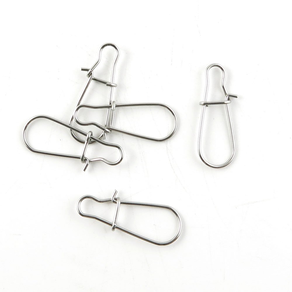 190 Pieces Fishing Swivel Tackle Fly Solid Clip Bulk Lots Wholesale Supplies W0673 Enhanced Snap Test 35Kg 33MM Cross Lock