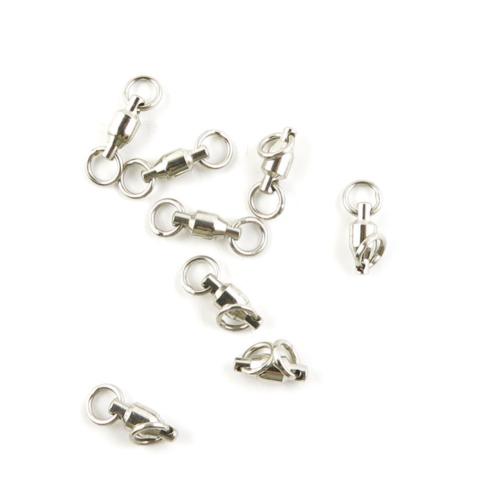 40 Pieces Fishing Swivel Tackle Fly Solid Clip Bulk Lots Wholesale Supplies F0695 Ball Bearing Rolling Ring Test 50kg