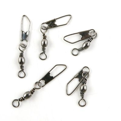 110 Pieces Fishing Swivel Tackle Fly Solid Clip Bulk Lots Wholesale Supplies T0610 Snap Rolling Test 21kg Cross Lock